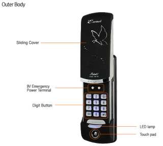 EVERNET Digital Door Lock POINT SASH2 Keyless  Black  