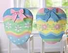 home decor pastel floral striped easter egg dining chair covers