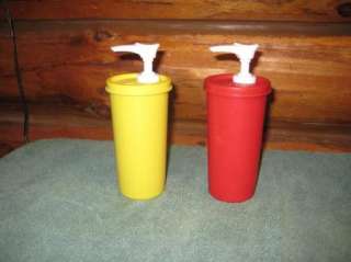 Tupperware Vintage Ketchup & Mustard Dispensers  