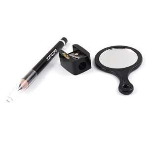   Pocket 3 in 1 Black Sharpener Eyeliner Pencil + Mirror Cosmetic Kit