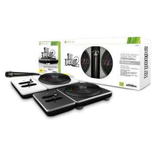 XBOX 360 DJ HERO 2 TURNTABLE PARTY BUNDLE with 2 Turn Tables 