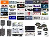 DJ Equipment. ex Lighting, Speaker packages, software  