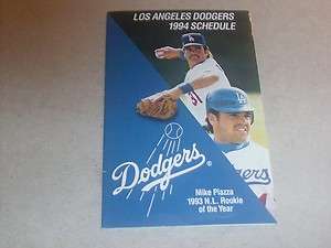 1994 Los Angeles Dodgers Baseball Pocket Schedule  