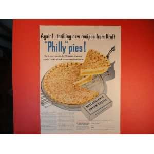  Philadelphia Cream Cheese original 1955 color magazine ad 