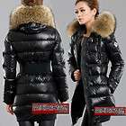 Women Roots Down Jacket Parka Winter Coat Black X Large XL  