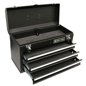 TACTIX 321102 3 Drawer Steel Tool Box Portable Storage  