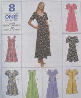 Misses Dress Sewing Pattern McCalls 8629 Easy 8 Looks  