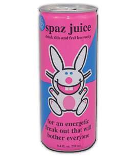 Its Happy Bunny Spaz Juice Energy Drink 8.4 Oz Can NEW  