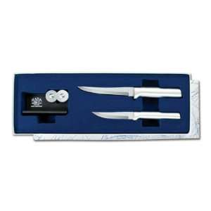 Rada Cutlery Paring Pair Gift Set, Knife Plus Sharpener 3 Pc Boxed Set 