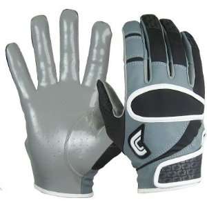 Cutters Adult Grey Pro Fit Football Receiver Gloves   Extra Large 