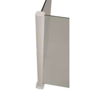 Deck Post Aluminum 36 High Rounded Corner Post for 3/8 Glass Railing 
