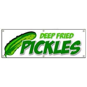  72 FRIED PICKLES BANNER SIGN deep pickle Patio, Lawn 