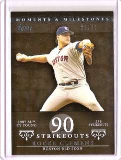 Roger Clemens Topps Moments & Milestones Jersey #21/29  