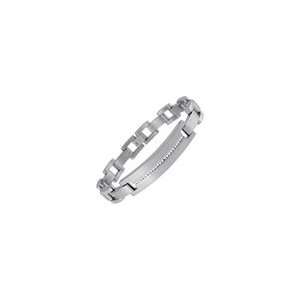 ZALES Diamond Link Bracelet in Titanium Mens 1/2 CT. T.W. bracelets