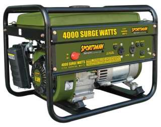   4000 Watt Portable Electric Generator   Gasoline 27077059892  