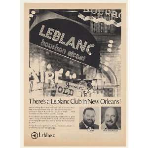  1975 Al Hirt Pete Fountain Leblanc Bourbon Street Print Ad 