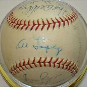  Autographed Al Lopez Baseball   1964 White Sox Team 25 