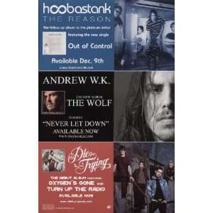  Hoobastank Andrew W.K. 2003 CD Promo Poster