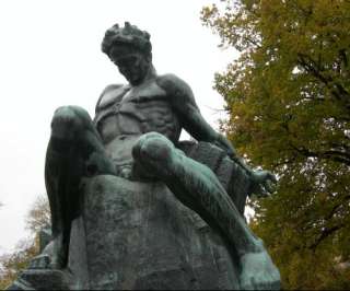 August Strindberg   by sculptor Carl Eldh   Tegnérlunden Park 