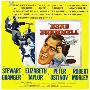 Beau Brummel Poster 30x30 Stewart Granger Elizabeth Taylor Peter 