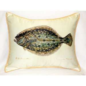  Betsy Drake HJ014 Flounder Art Only Pillow 15x22