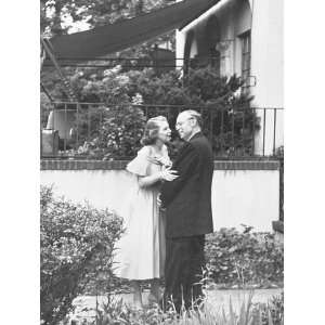 Martha Rountree Laughing with Robert A. Taft, at Her Garden Party 