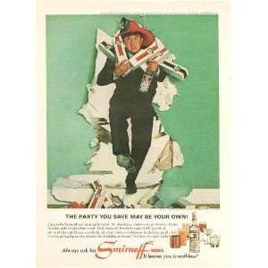   1966 Smirnoff Vodka Advertisement Actor Buddy Hackett 