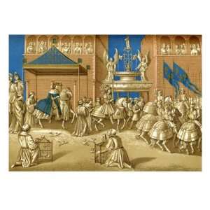 Charles VII, French king on horseback entering Paris, 12 November 1437 