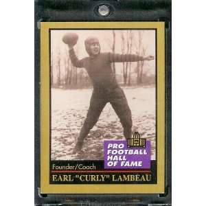  1991 ENOR Earl (Curly) Lambeau Football Hall of Fame Card 