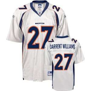 Darrent Williams Youth Jersey Reebok White Replica #27 Denver Broncos 