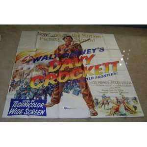 Davy Crockett Walt Disney 6 Sheet Movie Poster 1955