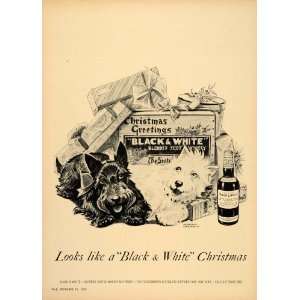   Ad Black White Scotch Whisky Dennis Morgan Scottie   Original Print Ad