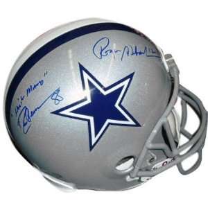 Roger Staubach and Drew Pearson Autographed Helmet  Details Dallas 