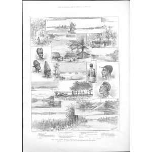  Emin Pasha Expedition Congo Aruwimi Antique Print 1888 