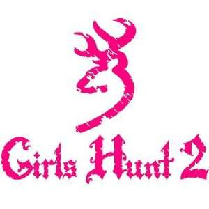  Girls Hunt 2 Stressed   Buck Hunting Vinyl Decal   Made In 