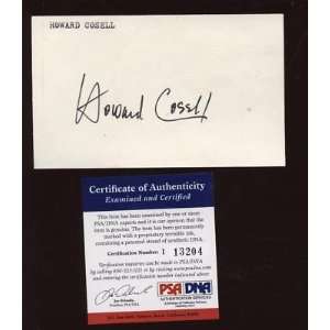 Howard Cosell Signed Index Card PSA/DNA   Sports 