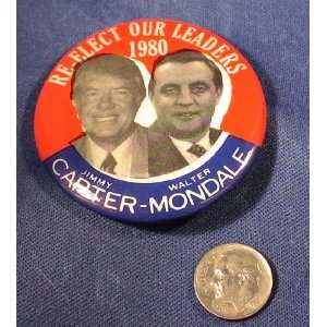 Jimmy Carter & Walter Mondale 1.5 Vintage Political Button