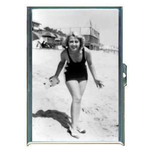 Joan Blondell Beauty on Beach ID Holder, Cigarette Case or Wallet 