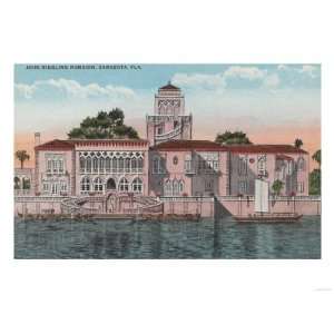 Sarasota, Florida   View of John Ringling Mansion Giclee Poster Print 