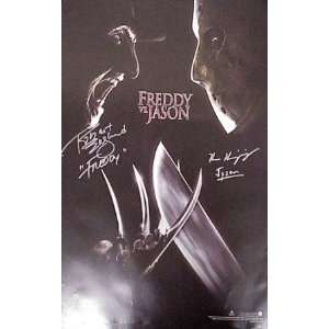  Robert Englund Ken Kinzinger Signed Poster Freddy/Jason 