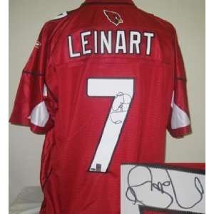 Matt Leinart Autographed Jersey   Reebok EQT Red