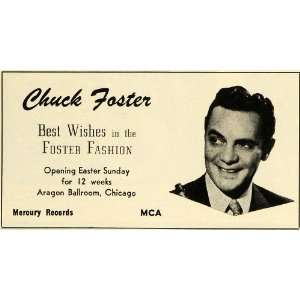  1956 Ad Mercury Records MCA Chuck Foster Fashion Music 