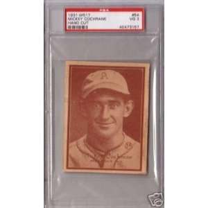  1931 W517 Mickey Cochrane # 54 (psa 3) Hof   MLB Baseball 