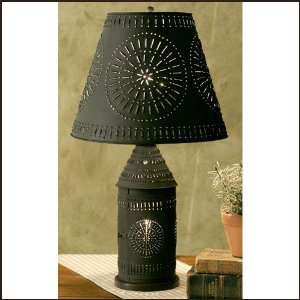 Paul Revere Lamp with Punched Pinwheel Shade