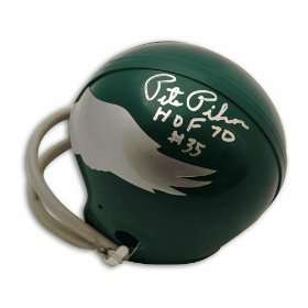 Pete Pihos Autographed Philadelphia Eagles Throwback Mini Helmet 