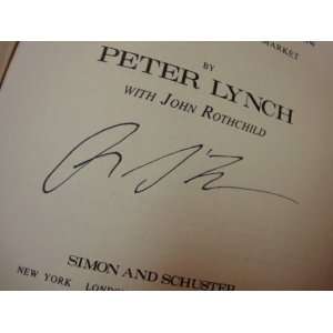 Lynch, Peter One Up On Wall Street 1989 Book Signed Autograph