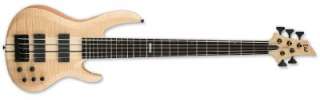 ESP LTD B 1005 Deluxe 5 String Bass Guitar, Natural Satin  