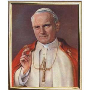 Pope John Paul II Framed Art, 8 x 10   MADE IN ITALY  