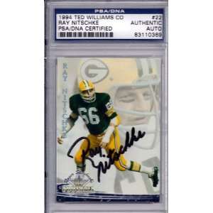 Ray Nitschke Autographed 1994 Ted Williams Co. Card PSA/DNA #83110369