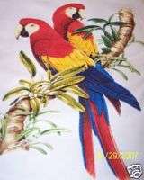 208 Scarlet Macaw Parrot Heat Transfer Fabric Iron On  